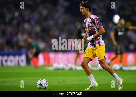 4 ottobre 2023: Stadio Dragao, Porto, Portogallo; Champions League Football, Porto vs FC Barcelona: Jo&#xe3;o Félix di Barcellona Foto Stock