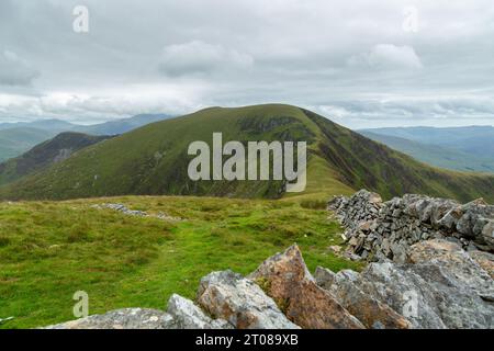 Trum y Ddysgl (709 m), Nantlle Ridge, Eifionydd, Snowdonia Foto Stock