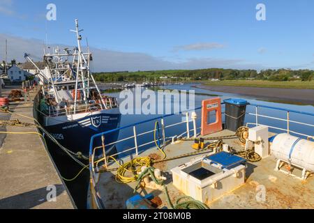 Draghe di capesante a Kirkcudbright Harbour, Dumfries and Galloway, Scozia Foto Stock