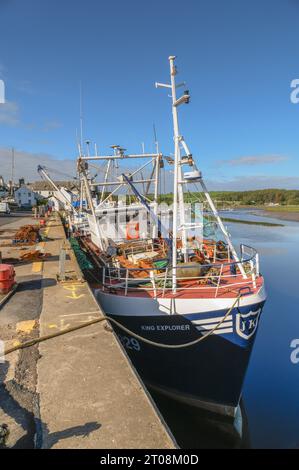 Draghe di capesante a Kirkcudbright Harbour, Dumfries and Galloway, Scozia Foto Stock