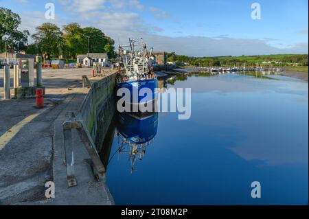 Draghe di capesante a Kirkcudbright Harbour, Dumfries and Galloway, Scozia Foto Stock