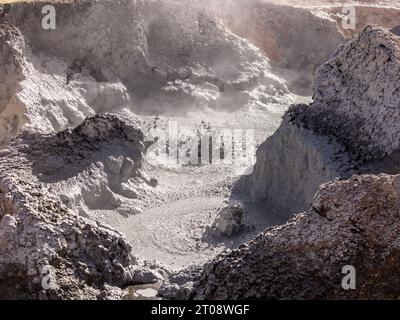 Bacino del geyser Sol de Manana, Bolivia Foto Stock