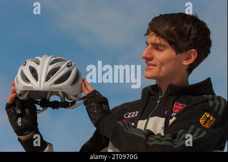 Richard Freitag Privataufnahmen in Val di Fiemme, Italien AM 27.02.2013 Foto Stock