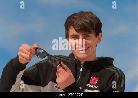 Richard Freitag Privataufnahmen in Val di Fiemme, Italien AM 27.02.2013 Foto Stock