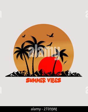 ESTATE GODITI EHE - il miglior design di magliette Illustrazione Vettoriale