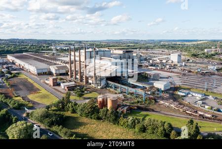 Vista aerea delle acciaierie Liberty Steels ad Aldwarke, Rotherham, South Yorkshire Foto Stock