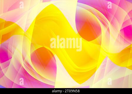 nuovo gradiente liquido creativo astratto e alla moda con sfondo colorato giallo full hd con motivo vettoriale dal design ondulato di colore rosa Foto Stock