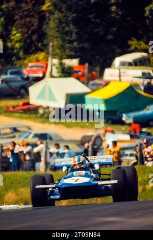 02 Cevert Francois, Tyrrell Racing Organisation, marzo-Ford 701, azione durante il Gran Premio di Canada 1970, undicesimo appuntamento della stagione 1970 di Formula 1, sul circuito di Mont-Tremblant, dal 18 al 290 settembre 1970 a Mont-Tremblant, Canada - foto DPPI Foto Stock