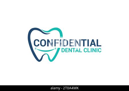 Dentale Clinic Logo Vector Illustrazione Vettoriale