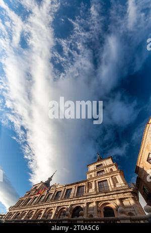 facciata del municipio di toledo in spagna Foto Stock