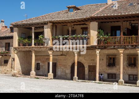 Plaza Mayor de Pedraza Foto Stock