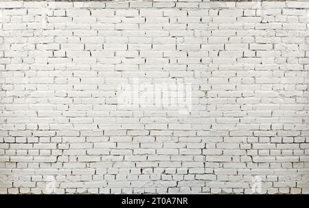 Sfondo bianco vecchio muro di mattoni Foto Stock