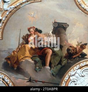 Giovanni Battista Tiepolo – fortuna e giustizia 1744. 235x240 Foto Stock