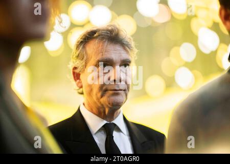 Parigi, Francia. 5 ottobre 2023. Arnaud Montebourg durante l'evento Bpifrance Inno Generation (BIG) all'Accor Arena di Parigi il 5 ottobre 2023. Foto di Eliot Blondet/ABACAPRESS.COM credito: Abaca Press/Alamy Live News Foto Stock