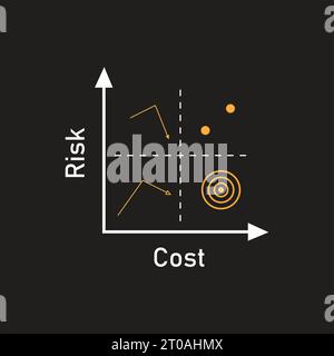 modello di illustrazione del logo del diagramma concettuale del quadrante Foto Stock