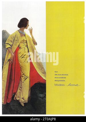 Annuncio Modess, 1963 Foto Stock