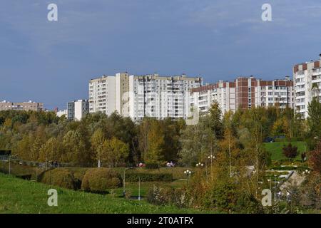 Mosca, Russia - 24 settembre 2023. L'area ricreativa del Parco di Zelenograd Foto Stock