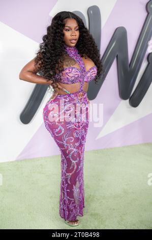 Atlanta, Stati Uniti. 3 ottobre 2023. Sukihana arriva al BET Hip Hop Awards il 3 ottobre 2023 al Cobb Energy Performing Arts Center di Atlanta, Georgia. (Foto di Mike Ware/Sipa USA) credito: SIPA USA/Alamy Live News Foto Stock