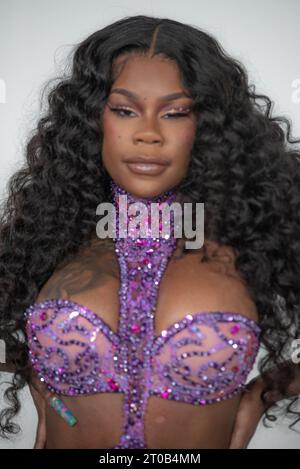 Atlanta, Stati Uniti. 3 ottobre 2023. Sukihana arriva al BET Hip Hop Awards il 3 ottobre 2023 al Cobb Energy Performing Arts Center di Atlanta, Georgia. (Foto di Mike Ware/Sipa USA) credito: SIPA USA/Alamy Live News Foto Stock