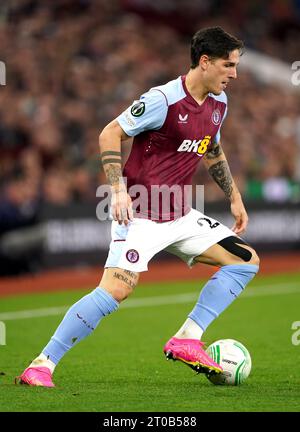 Nicolo Zaniolo dell'Aston Villa in azione durante la partita del gruppo e della UEFA Europa Conference League a Villa Park, Birmingham. Data immagine: Giovedì 5 ottobre 2023. Foto Stock