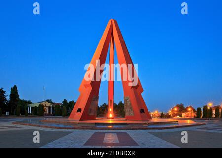 Il complesso commemorativo dell'eternità dedicato ai soldati sovietici che morirono nella seconda offensiva Jassy-Kishinev (1944) a Chisinau, Moldavia Foto Stock