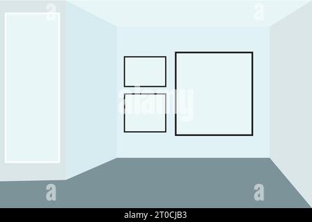 Nuovo telaio vuoto parete vettoriale libero. Illustrazione Vettoriale