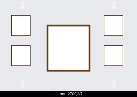 Nuovo telaio vuoto parete vettoriale libero. Illustrazione Vettoriale