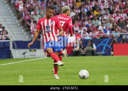 Madrid, Espagne. 4 ottobre 2023. Samuel Lino di Madrid durante la partita di calcio del gruppo e di UEFA Champions League tra Atletico de Madrid e Feyenoord il 4 ottobre 2023 allo stadio Civitas Metropolitano di Madrid, Spagna - foto Laurent Lairys/DPPI Credit: DPPI Media/Alamy Live News Foto Stock