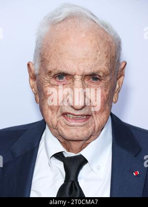 Los Angeles, Stati Uniti. 5 ottobre 2023. LOS ANGELES, CALIFORNIA, USA - OTTOBRE 05: L'architetto e designer canadese-americano Frank Gehry arriva al 20° anniversario della Los Angeles Philharmonic Gala in onore di Frank Gehry tenuto alla Walt Disney Concert Hall il 5 ottobre 2023 a Los Angeles, California, Stati Uniti. (Foto di Xavier Collin/Image Press Agency) credito: Image Press Agency/Alamy Live News Foto Stock