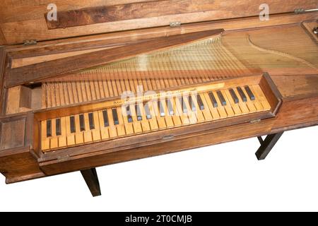 Un Clavichord realizzato da Alec Hodsdon di Lavenham, Suffolk nel 1936 Foto Stock