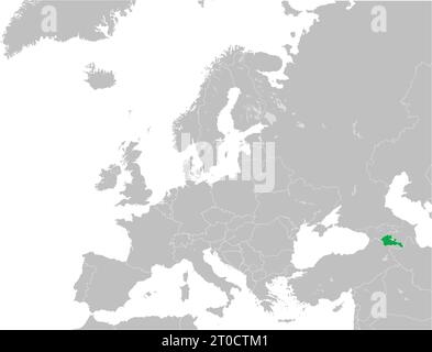 Mappa delle località DELLA REPUBBLICA D'ARMENIA, EUROPA Illustrazione Vettoriale