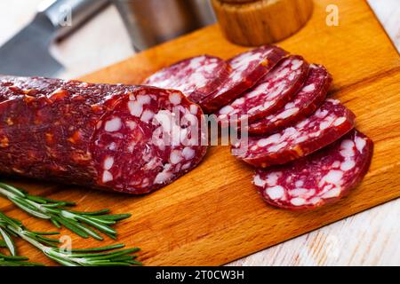 Salsiccia Braunschweiger, salsiccia tradizionale tedesca Foto Stock