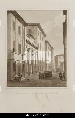 P. Cacchiatelli - G. Gleter, la Scienza e le Arti sotto il pontificato di Pio IX, pubblicato a Roma nel 1860 dalla Tipografia delle Belle Arti, via poli, 91. All'interno sono presenti incisioni raffiguranti le opere pubbliche realizzate durante il Pontificato di Pio IX Foto Stock