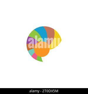 volteggiare colori brillanti e colorati con logo vector Illustrazione Vettoriale