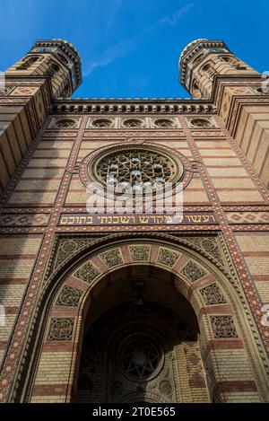 Sinagoga di via Dohány, la seconda sinagoga più grande del mondo, Budapest, Ungheria Foto Stock