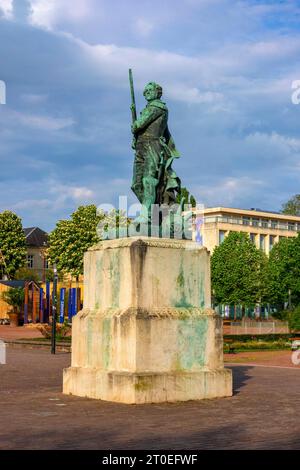 Statua del maresciallo Ney a Jardin de lÈsplanade, Metz, Valle della Mosella, Mosella, Mosella, Grand Est, Alsazia-Champagne-Ardenne-Lorena, Francia Foto Stock