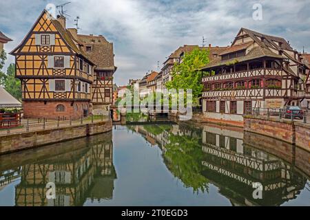 Maison des Tanneurs, Tanners Quarter la Petite France, Strasburgo, Alsazia, Bas-Rhin, Grand Est, Alsazia-Champagne-Ardenne-Lorena, Francia Foto Stock