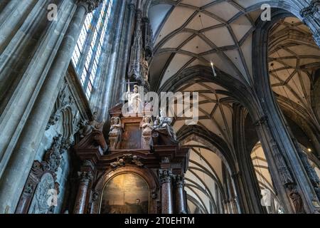 Vienna, Austria, St. Cattedrale di Stefano, vista interna Foto Stock