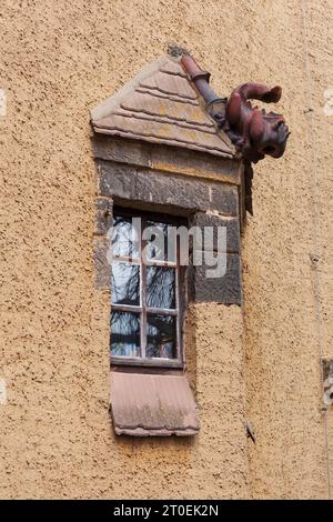 Finestra sul Roseburg vicino a Ballenstedt, Harz, Sassonia-Anhalt, Germania, Europa Foto Stock