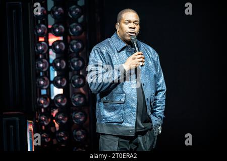 Oslo, Norvegia. 4 ottobre 2023. Il rapper statunitense busta Rhymes esegue un concerto dal vivo durante l'Oslo Spektrum di Oslo. (Foto: Gonzales Photo - Terje Dokken). Foto Stock