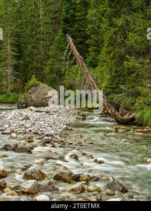 Sul Lechweg sopra il villaggio di Lech am Arlberg Foto Stock