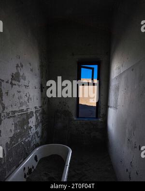 Kolmannskuppe, città fantasma vicino a Lüderitz, Namibia, Africa Foto Stock