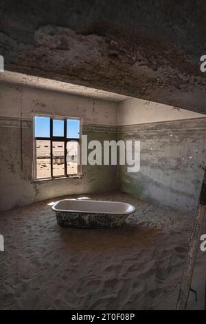 Kolmannskuppe, città fantasma vicino a Lüderitz, Namibia, Africa Foto Stock