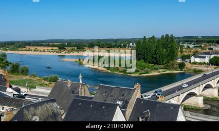 Il castello di Amboise è uno dei castelli più importanti della Loira in termini di storia culturale ed è stato spesso una residenza reale nel XV e XVI secolo. È stato elencato come monumento storico classificato dal 1840. Foto Stock