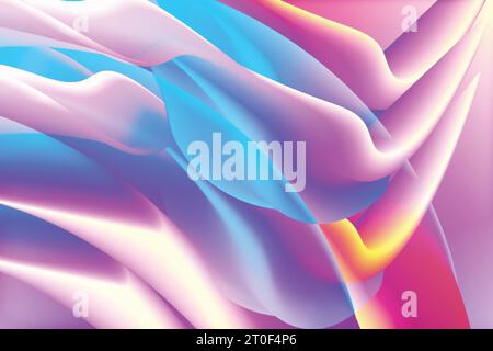 arte moderna mescolata a sfumature astratte eccessivamente creative ondulate colorate con un design vettoriale fluido dello sfondo Illustrazione Vettoriale