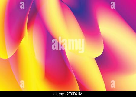 mescolato eccessivamente creativo arte moderna abstract sfumato ondulato di colore sfumato con un modello di disegno di sfondo vettoriale fluido Illustrazione Vettoriale