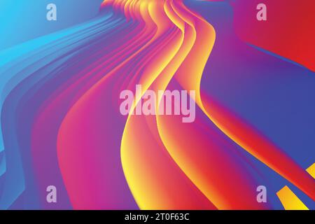 sfumatura astratta eccessivamente creativa ondulata colorata con un modello vettoriale di design con sfondo fluido Illustrazione Vettoriale