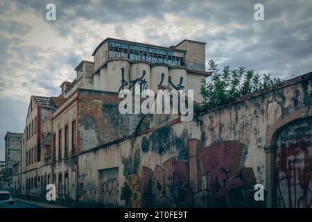 Vecchia fabbrica di farine di Faro, Algarve, Portogallo Foto Stock