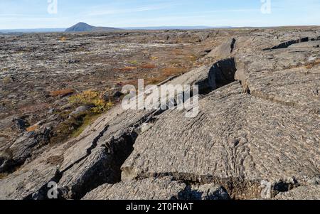 Lava del 1724 Mývatn spara eruzione, Islanda Foto Stock