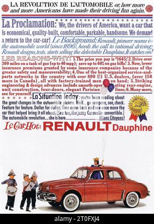 1960 Renault Dauphine ad Foto Stock